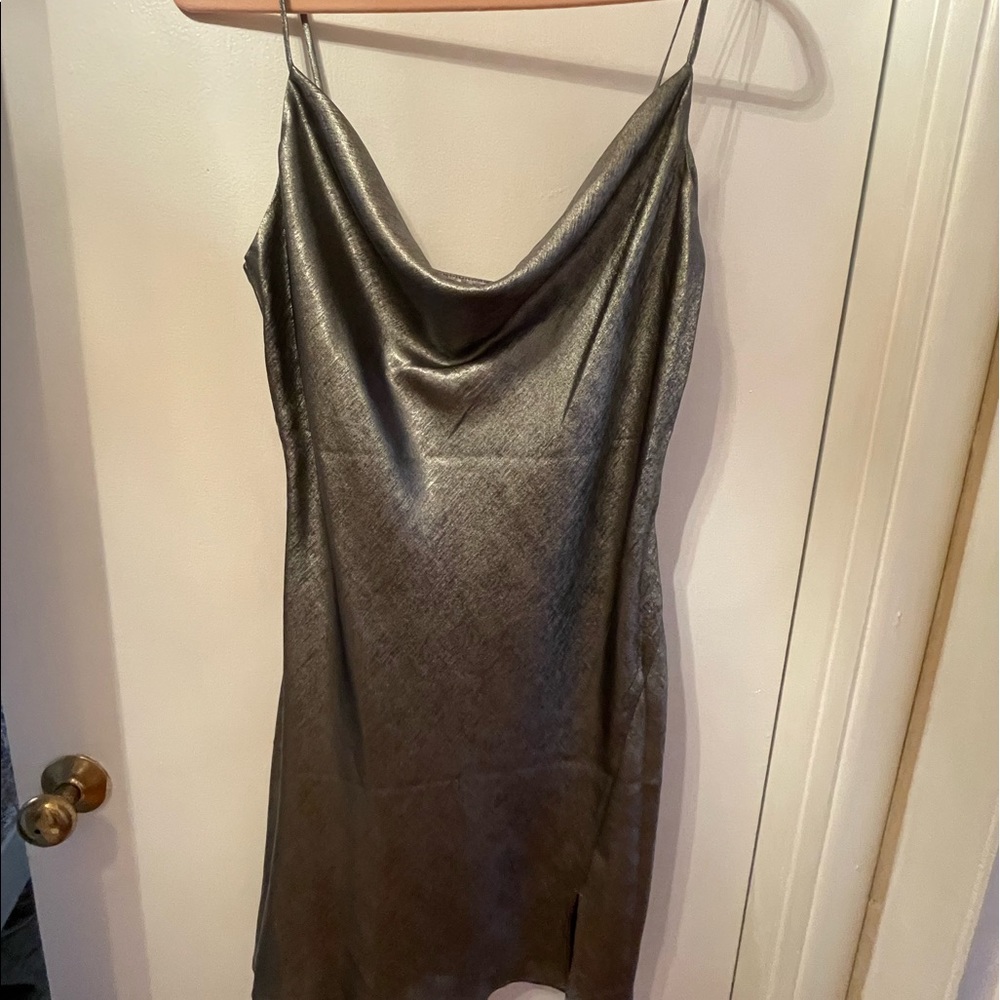 Silver Slip Dress
